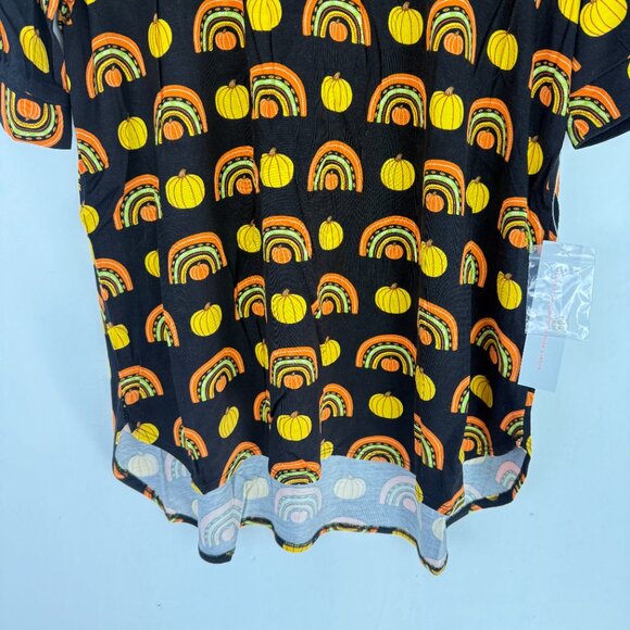 NWT Modcloth Winning Them Over Short Sleeve Top Black Pumpkin Size Medium M NEW - Picture 4 of 12